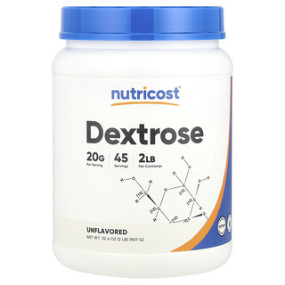 Nutricost, 右旋糖，原味，2 磅（907 克）