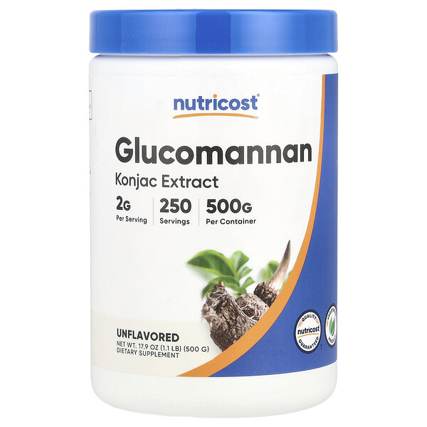 Nutricost Glucomannan, Unflavored, 17.9 oz (500 g)