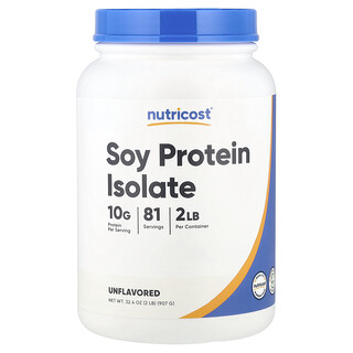 Nutricost, Sojový proteinový izolát, bez příchuti, 907 g (2 lb)
