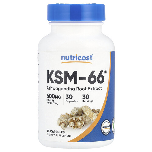 Nutricost KSM-66, Ashwagandha Root Extract, 600 mg, 30 Capsules
