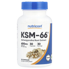 KSM-66, екстракт кореня ашваганди, 600 мг, 30 капсул