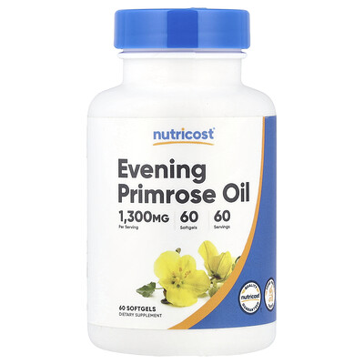 Photos - Vitamins & Minerals Nutricost, Evening Primrose Oil, 1,300 mg, 60 Softgels NCS-57402