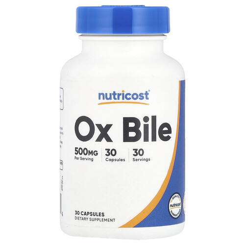 Nutricost Ox Bile, 500 mg, 30 Capsules