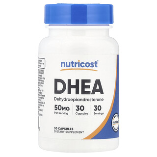 Nutricost, DHEA, 50 mg, 30 cápsulas