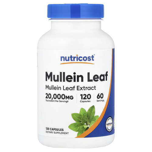 Nutricost, Mullein Leaf, 120 Capsules (500 mg per Capsule)