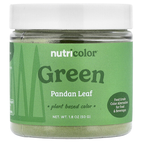 Nutricost, Nutricolor™, Green Pandan Leaf, grüne Pandanblätter, 50 g (1,8 oz.)