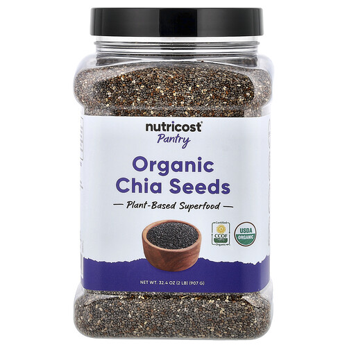 Nutricost Pantry, Organic Chia Seeds, 32.4 oz (907 g)