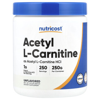 Nutricost, Acetylo-L-karnityna, bezsmakowa, 250 g
