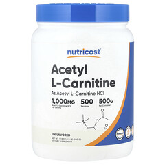 Ацетил-L-карнітин, без смакових добавок, 500 г (1,1 фунта)