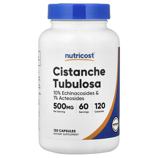 Nutricost, Cistanche tubulosa, Cistanche tubulosa, 120 cápsulas (250 mg por cápsula)