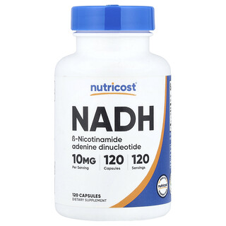 Nutricost, NADH, 10 mg, 120 Capsules