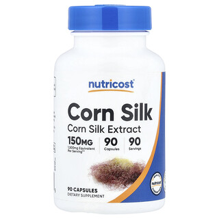 Nutricost, Kukuričný hodváb, 150 mg, 90 kapsúl