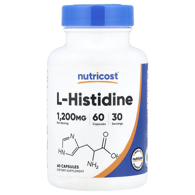 Product Image for Nutricost, L-Histidine , 60 Capsule (600 mg per Capsule)