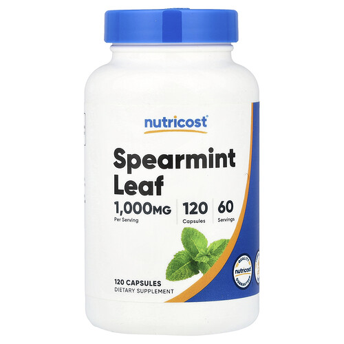 Nutricost, Spearmint Leaf, Spearmint-Blatt, 120 Kapseln (500 mg pro Kapsel)