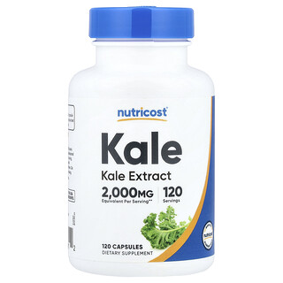 Nutricost, Lehtikaali, 2 000 mg, 120 kapselia