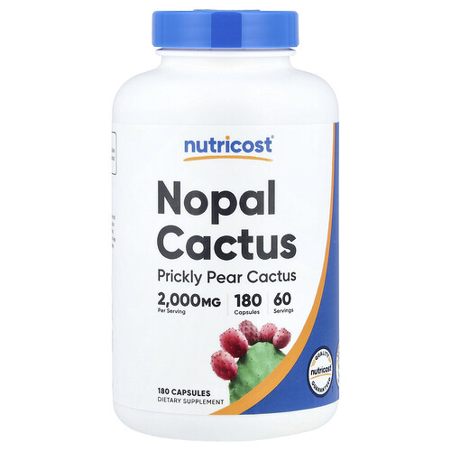 뉴트리코스트 Nutricost, 노팔 선인장, 캡슐 180정(캡슐 1정당 666mg)