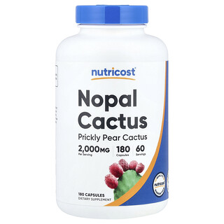 Nutricost, Cactus Nopal, 180 capsule (666 mg per capsulă)