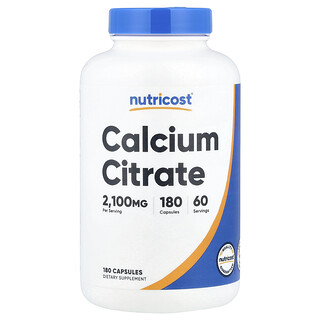 Nutricost, Calcium Citrate, 180 Capsules (700 mg per Capsule)