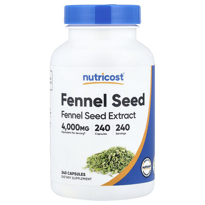 Product Image for Nutricost, Fennel Seed, 240 Capsules (200 mg per Capsule)