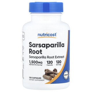 Nutricost, Raíz de zarzaparrilla, 120 cápsulas (100 mg por cápsula)
