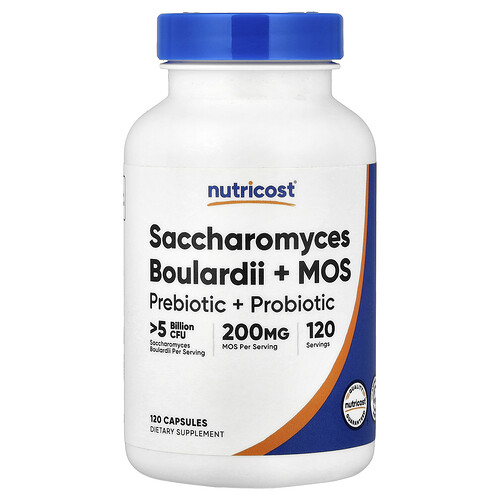 Nutricost Saccharomyces Boulardii + MOS, 120 Capsules