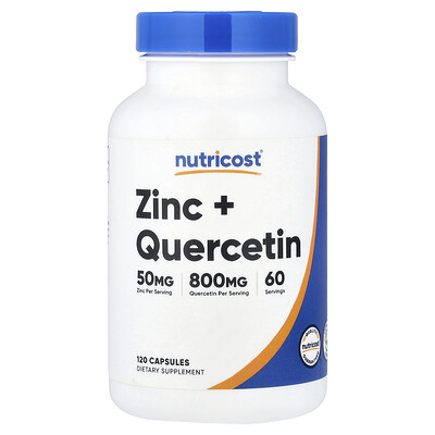 Nutricost, Zinc y quercetina, 120 cápsulas