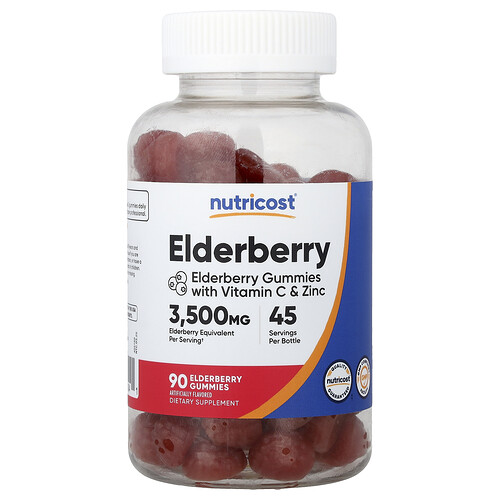 Nutricost Elderberry Gummies, 90 Gummies