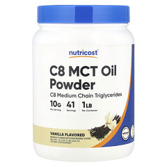 C8 олія з MCT в порошку, ваніль, 454 г (1 фунт)