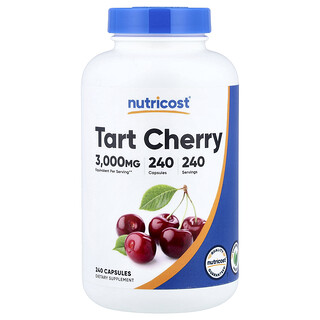 Nutricost, Sour Cherry, 240 Capsules (300 mg per Capsule)