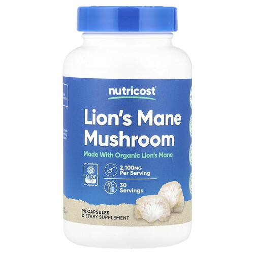 Nutricost Lion's Mane Mushroom, 90 Capsules (700 mg per Capsule)