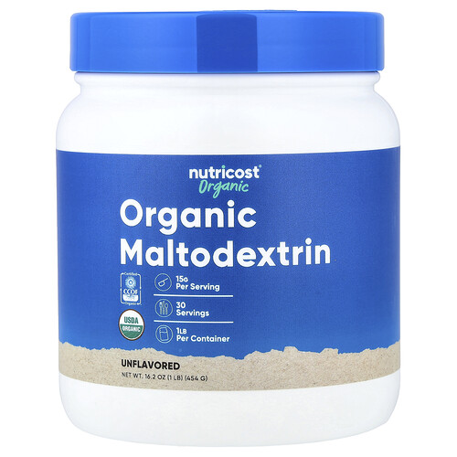 Nutricost, Organic Maltodextrin, Unflavored, 1 lb (454 g)