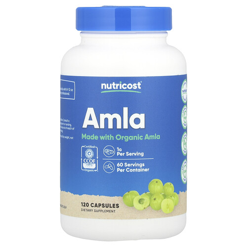 Nutricost Amla, 120 Capsules (0.5 g per Capsule)