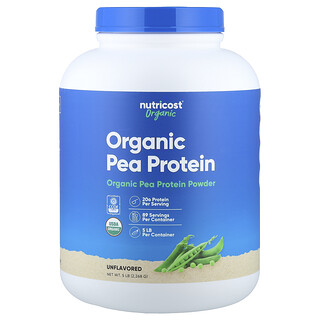 Nutricost, Protéines de pois biologiques, Non aromatisées, 2268 g