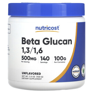 Nutricost, Beta Glucan 1,3/1,6, fără arome, 3,5 oz (100 g)