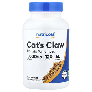 Nutricost, Uña de gato, 120 cápsulas (500 mg por cápsula)