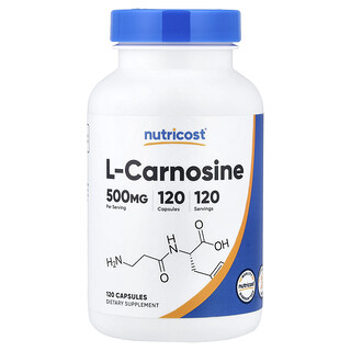 Nutricost, L-կարնոզին, 500 մգ, 120 մգ