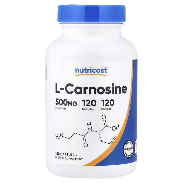 Nutricost L-Carnosine, 500 mg, 120 Capsules