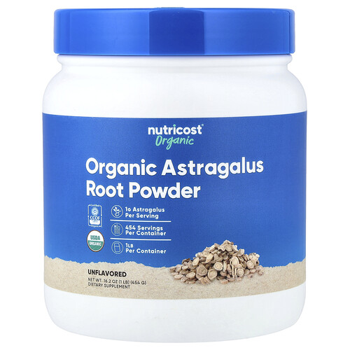 Nutricost Organic Astragalus Root Powder, Unflavored, 16.2 oz (454 g)