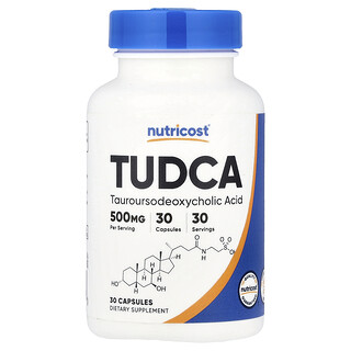 Nutricost, TUDCA, 500 mg, 30 capsules
