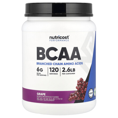 Nutricost, Performance, BCAA, Grape, 2.6 lb (1,176 g)