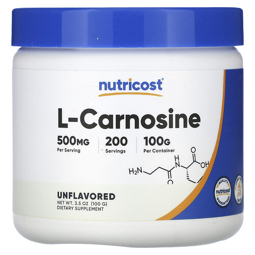뉴트리코스트 Nutricost, l-카르노신, 무맛, 100g(3.5oz)