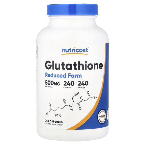 Nutricost, Glutathion, 500 mg, 240 Kapseln