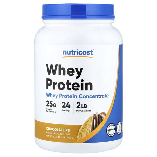 Nutricost, Molkenprotein, Schokolade PB, 907 g (2 lb.)