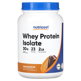 Nutricost, Isolado de Proteína Whey, Chocolate PB, 907 g (2 lb)