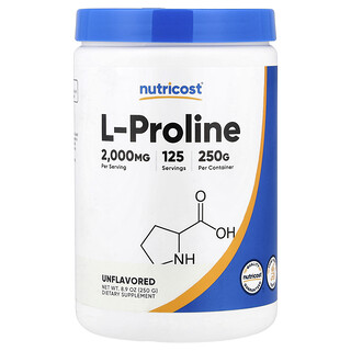Nutricost, L-prolina, Sin sabor, 250 g (8,8 oz)