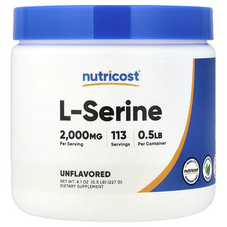 Nutricost, L-絲氨酸粉，原味，8.1 盎司（227 克）