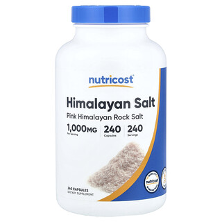 Nutricost, Himalayan Salt , 1,000 mg , 240 Capsules