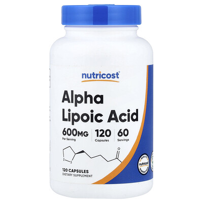 Nutricost, Ácido alfa-lipoico, 120 cápsulas (300 mg por cápsula)
