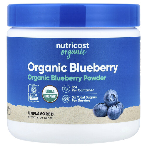 Nutricost Organic Blueberry Powder, Unflavored, 8.1 oz (227 g)