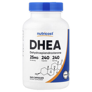 Nutricost, DHEA，25 毫克，240 粒膠囊